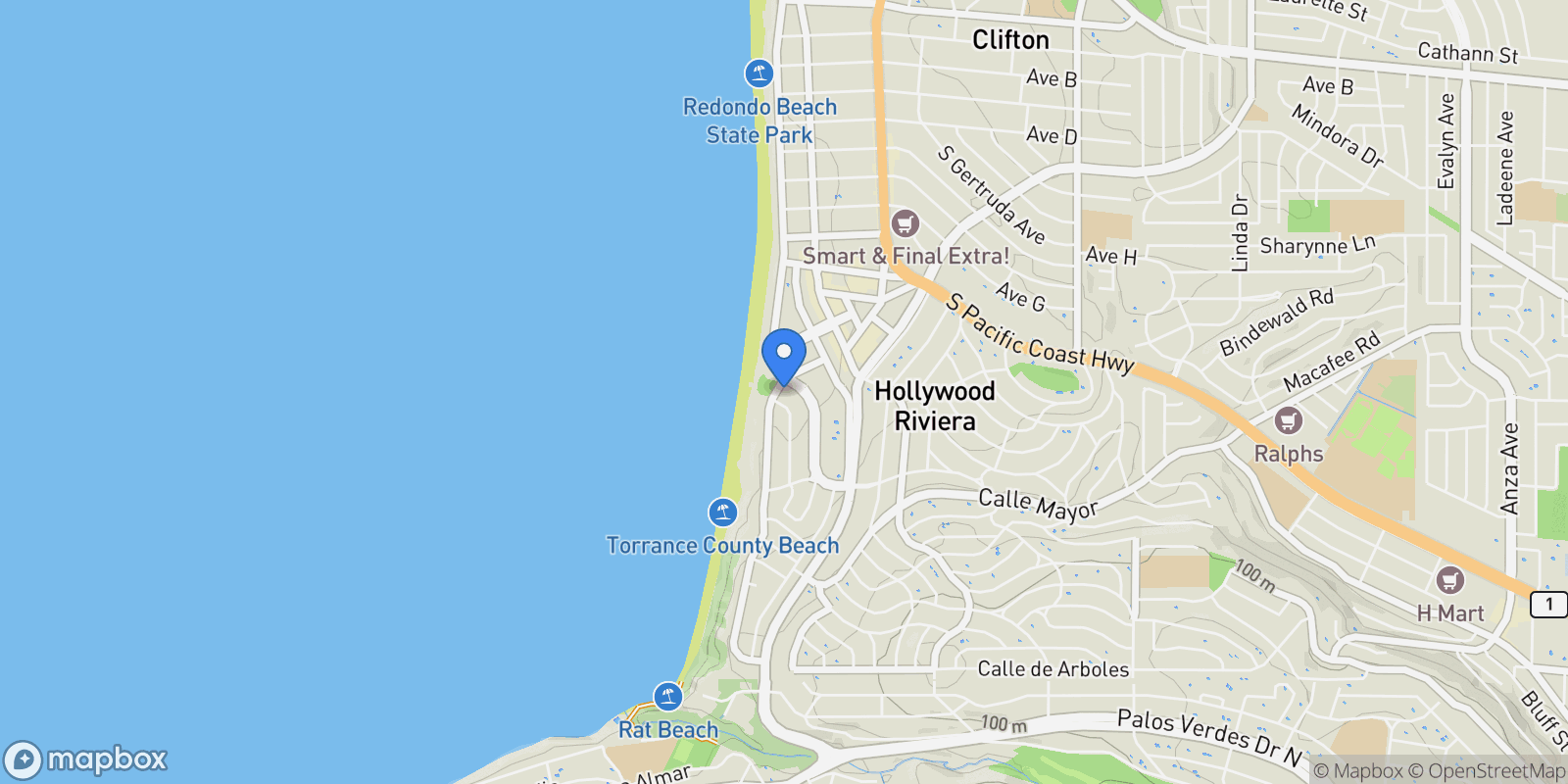 Map showing 201 Calle Miramar 16, Torrance, California, United States.