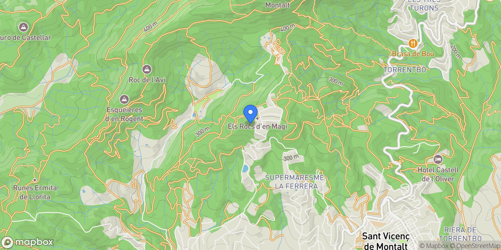 Map showing Sant Andreu de Llavaneres, Catalonia, Spain.