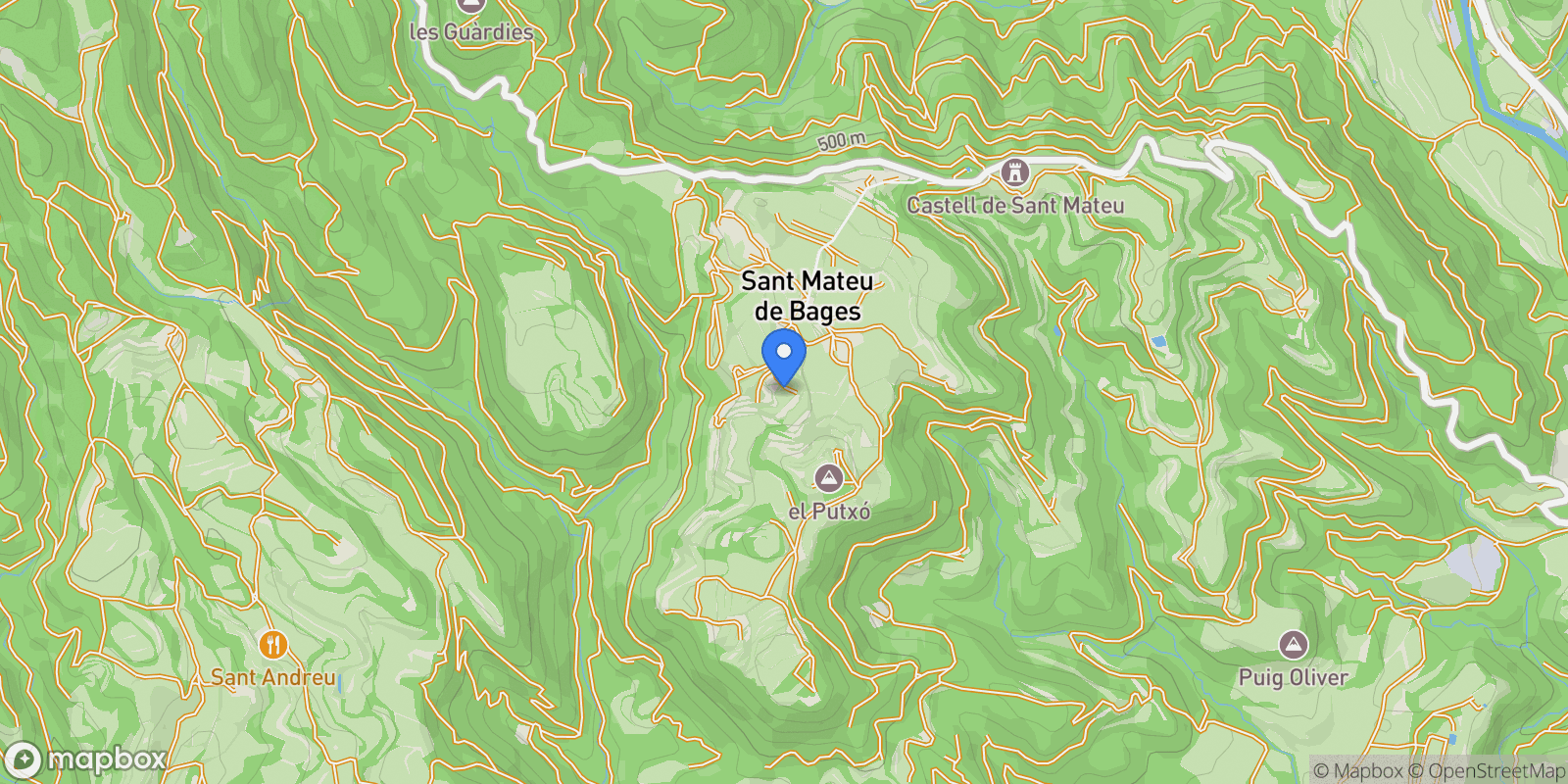 Map showing Sant Mateu de Bages, Catalonia, Spain.