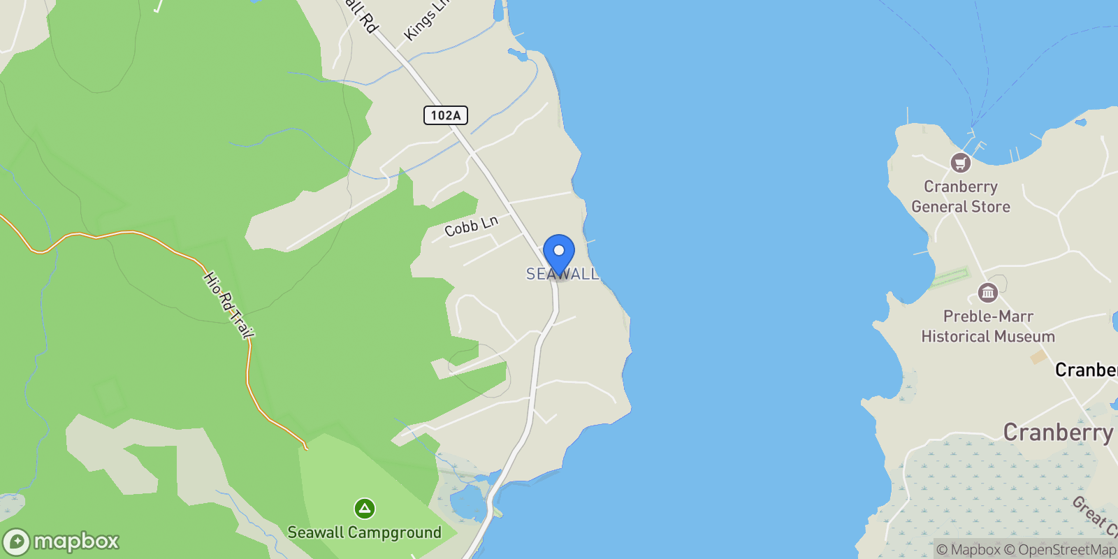 Map showing 435 Seawall Road, Southwest Harbor, ME 04679, Southwest Harbor, Maine, United States.