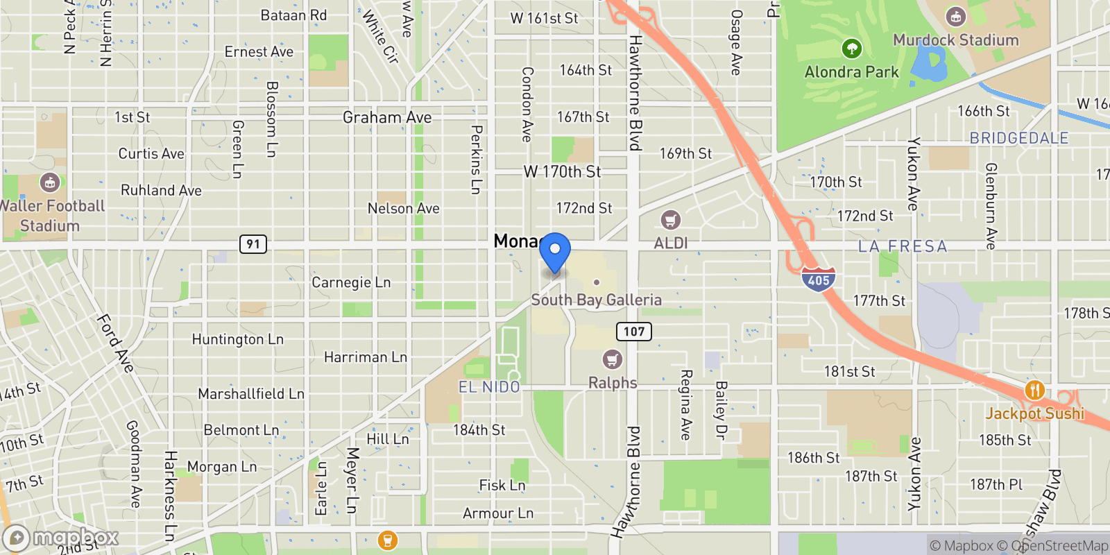 Map showing 2800 Grant Ave B, Torrance, California, United States.