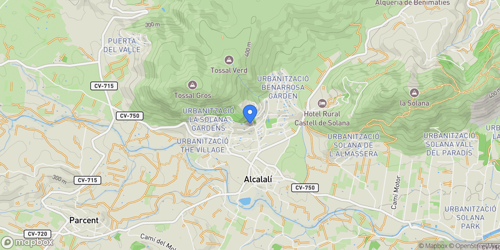 Map showing C. los Alcornoques, 4, 03728 Alcalalí, Alicante, Spain, Alkali, Valencian Community, Spain.