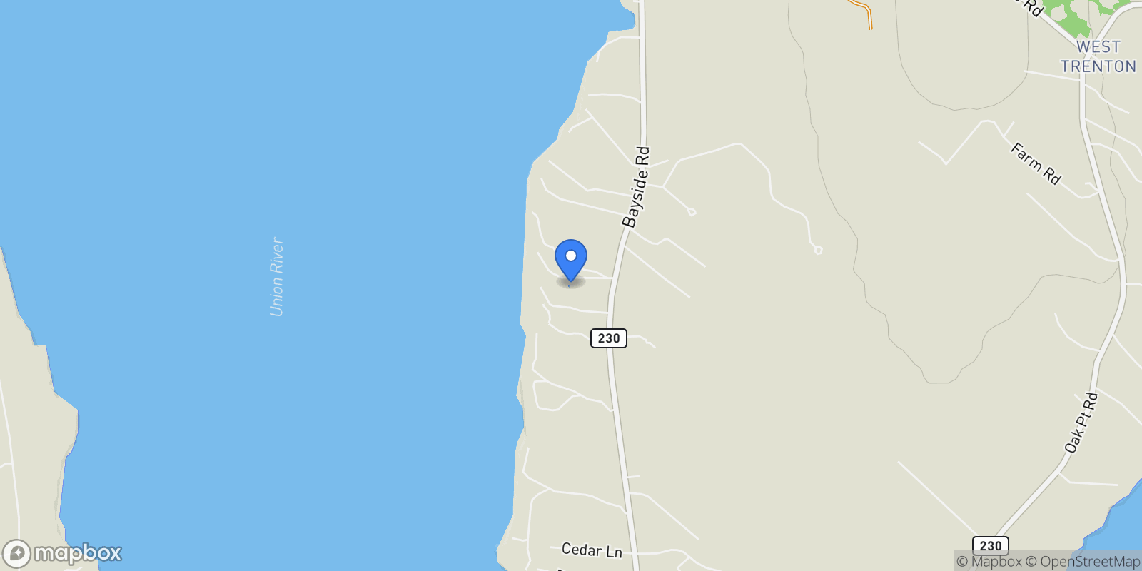 Map showing 26 Pressey Lane, Trenton, ME 04605, Trenton, Maine, United States.