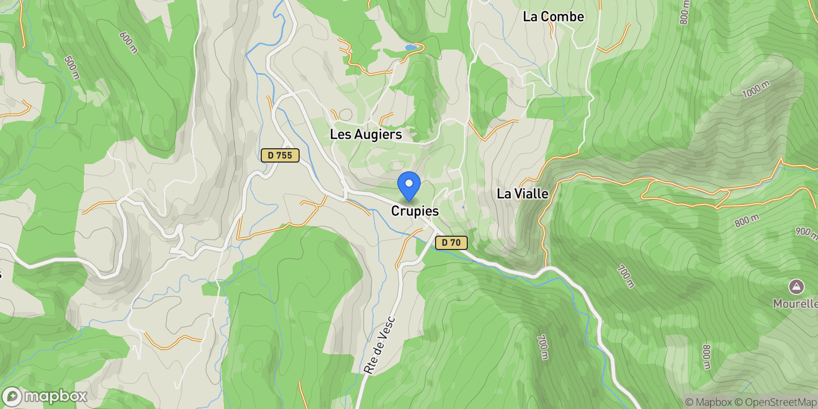 Map showing Crupies, Crupies, Crupies, Auvergne-Rhône-Alpes, France.