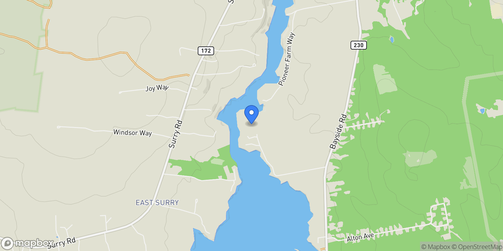Map showing 152 Spindle Road, Ellsworth, ME 04605, Trenton, Maine, United States.