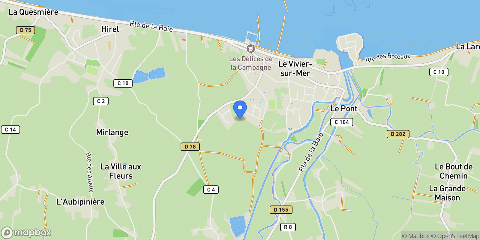 Map showing Le Vivier-sur-Mer, Le Vivier-sur-Mer, Le Vivier-sur-Mer, Brittany, France.