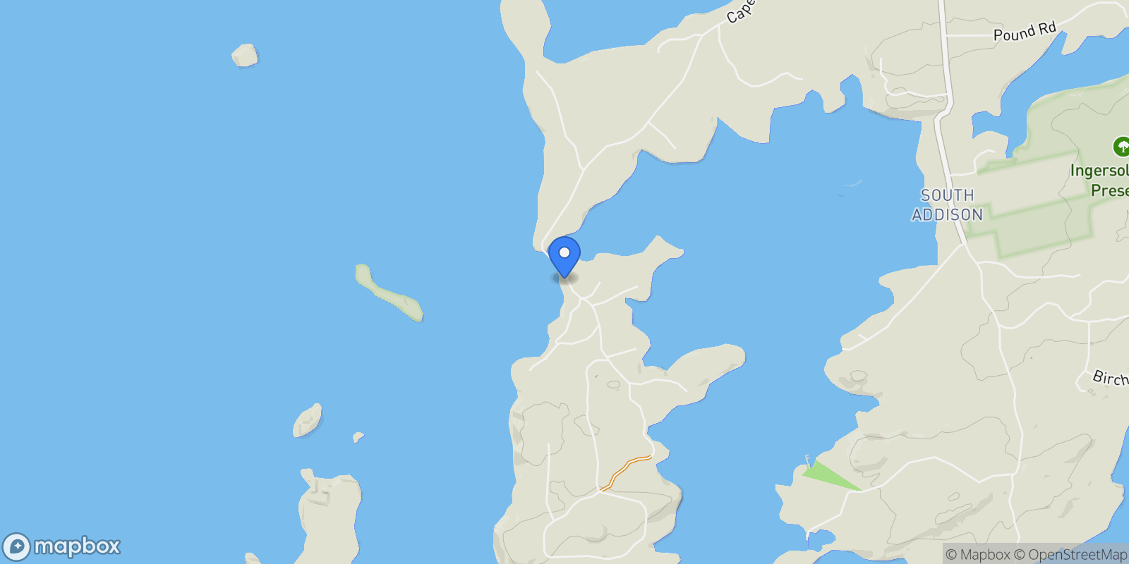 Map showing 397 Cape Split Road, Addison, ME 04606, Addison, Maine, United States.
