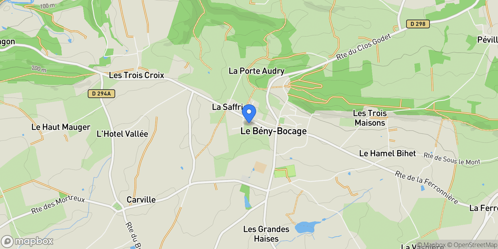 Map showing Souleuvre en Bocage, Souleuvre en Bocage, Calvados, France.