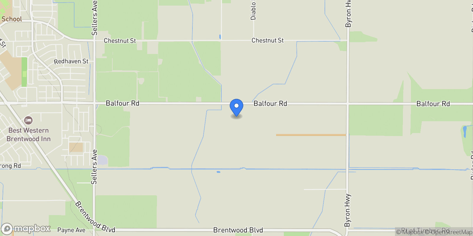 Map showing Brentwood, California, United States.