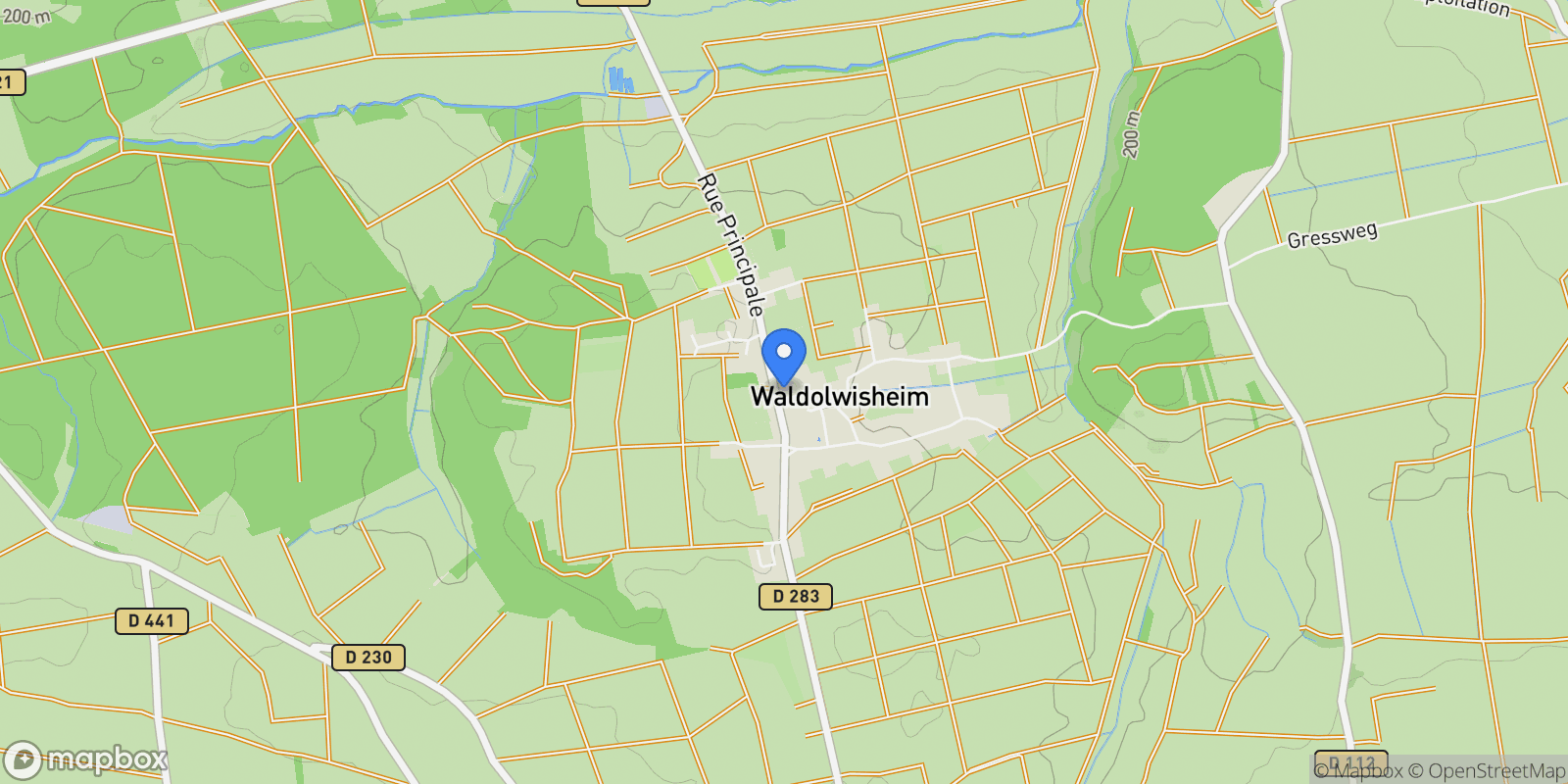 Map showing Waldolwisheim, Waldolwisheim, Waldolwisheim, Grand Est, France.