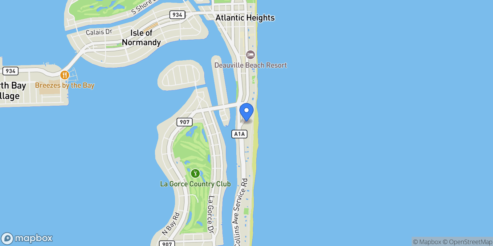 Map showing 5959 Collins Ave 1503, Miami Beach, Florida, United States.