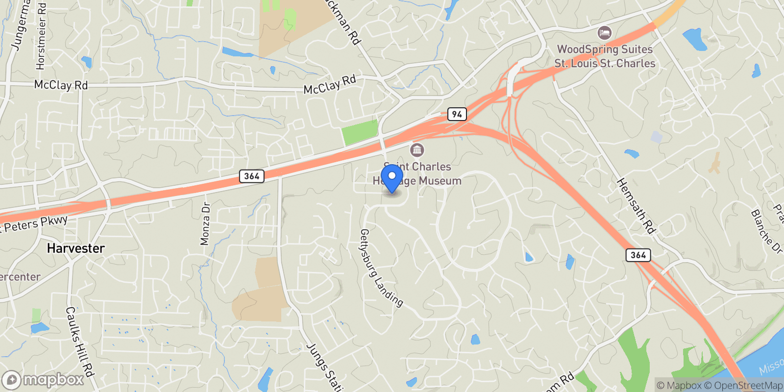 Map showing 506 Newkirk Circle , St Charles, MO 63303, Saint Charles, Missouri, United States.