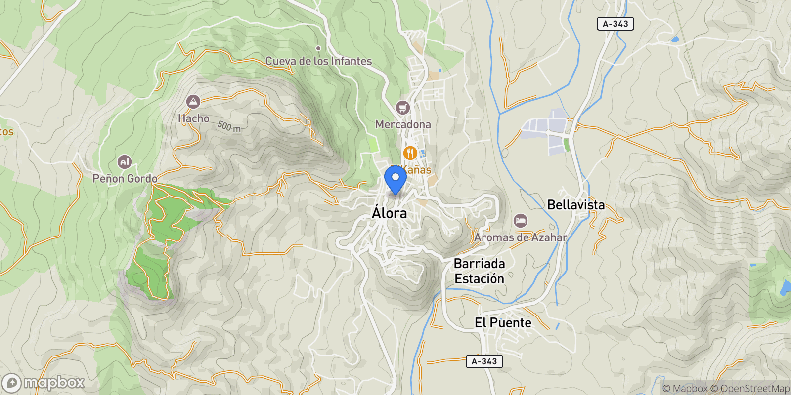 Map showing 29500 Álora, Málaga, Spain, Alora, Andalusia, Spain.