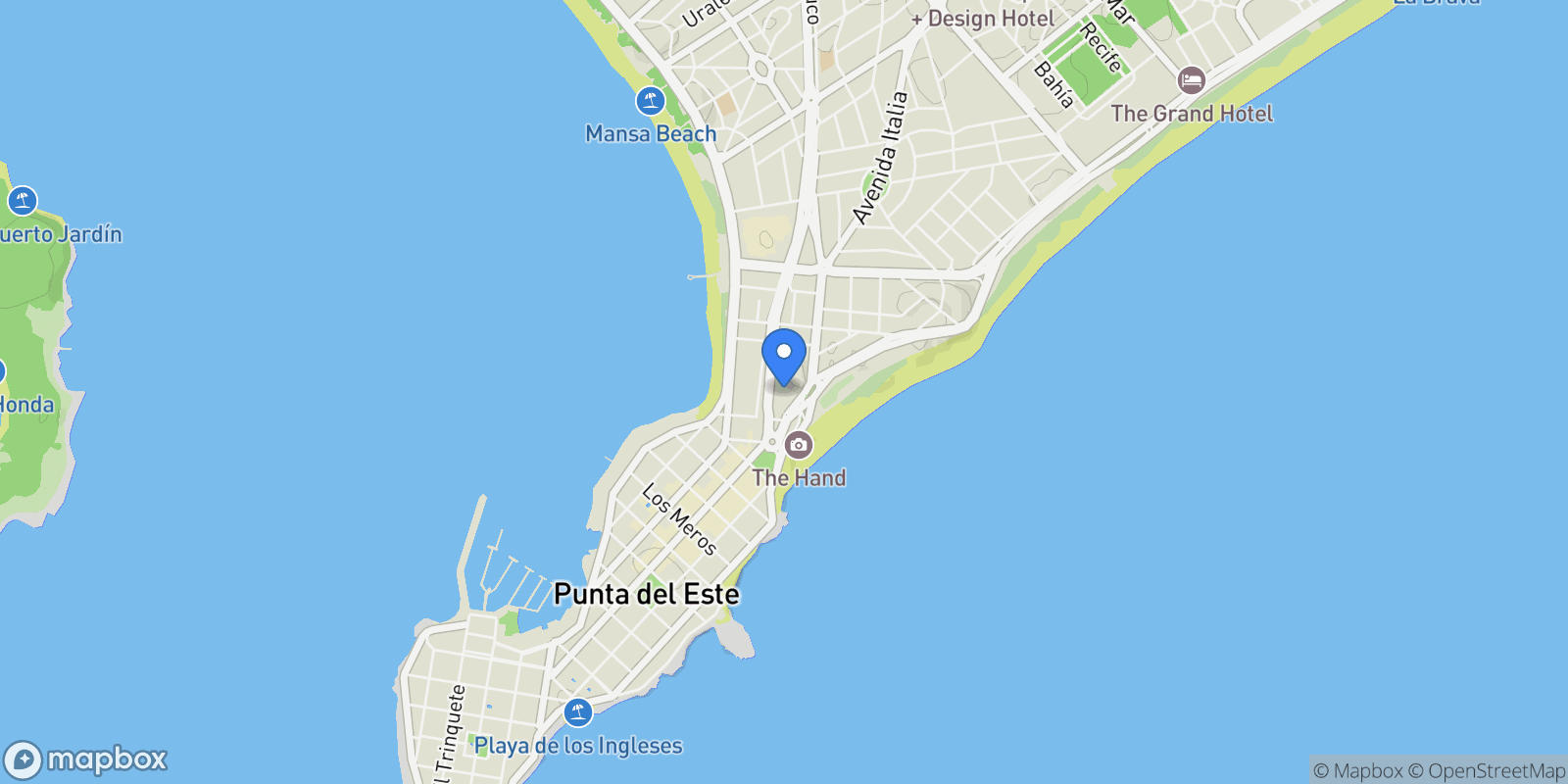 Map showing Imperiale, 20100 Punta del Este, Departamento de Maldonado, Uruguay, Punta del Este, Maldonado Department, Uruguay.