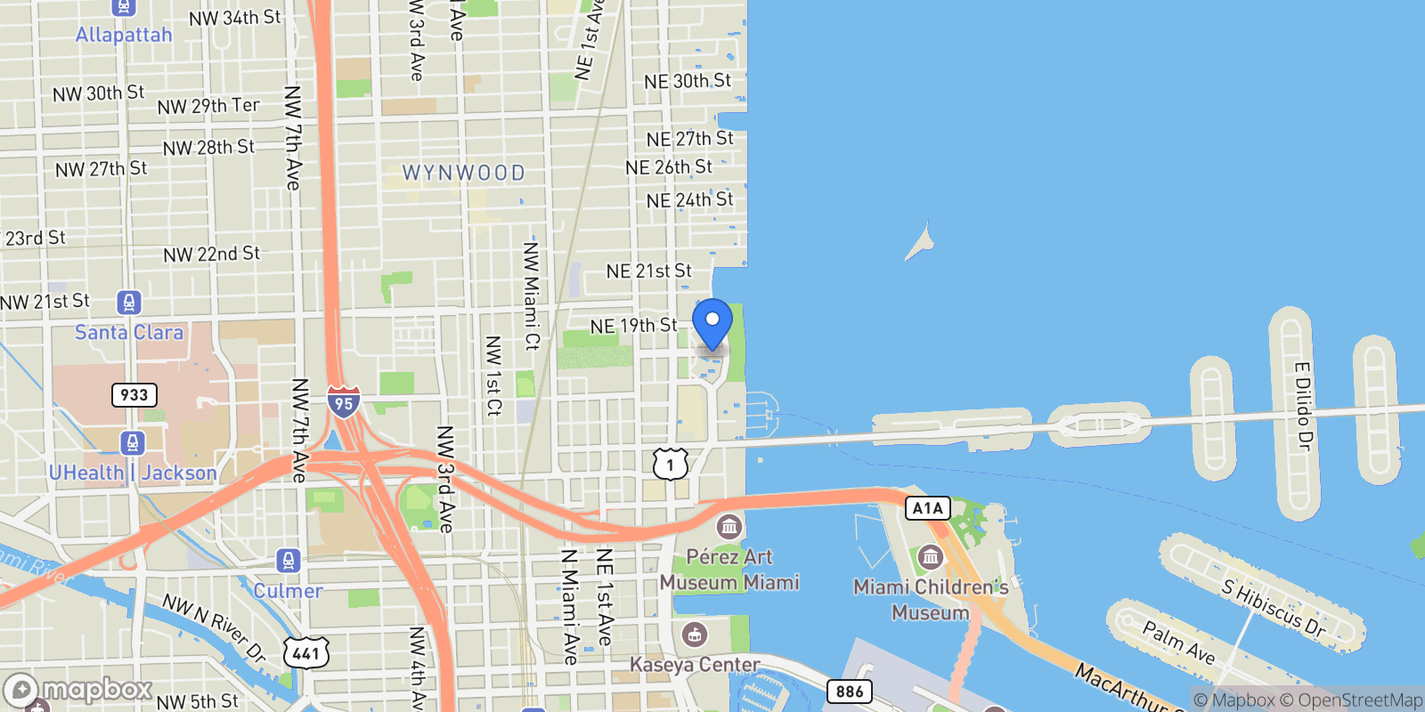Map showing 488 NE 18th St 208, Miami, Florida, United States.