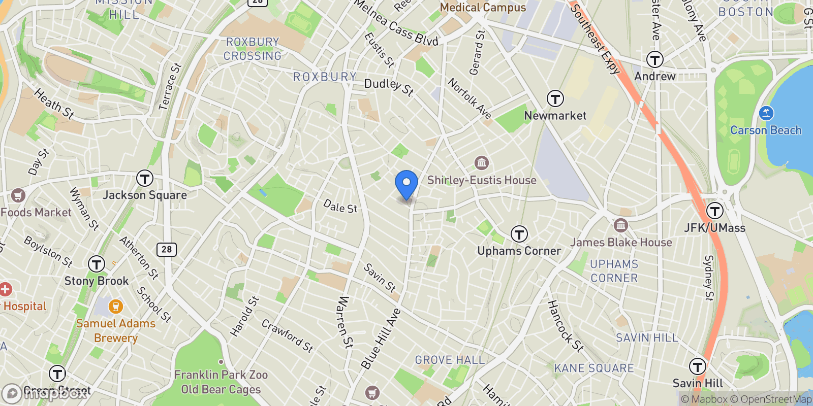 Map showing 30 Alaska  St, Boston, MA 02119, Boston, Massachusetts, United States.