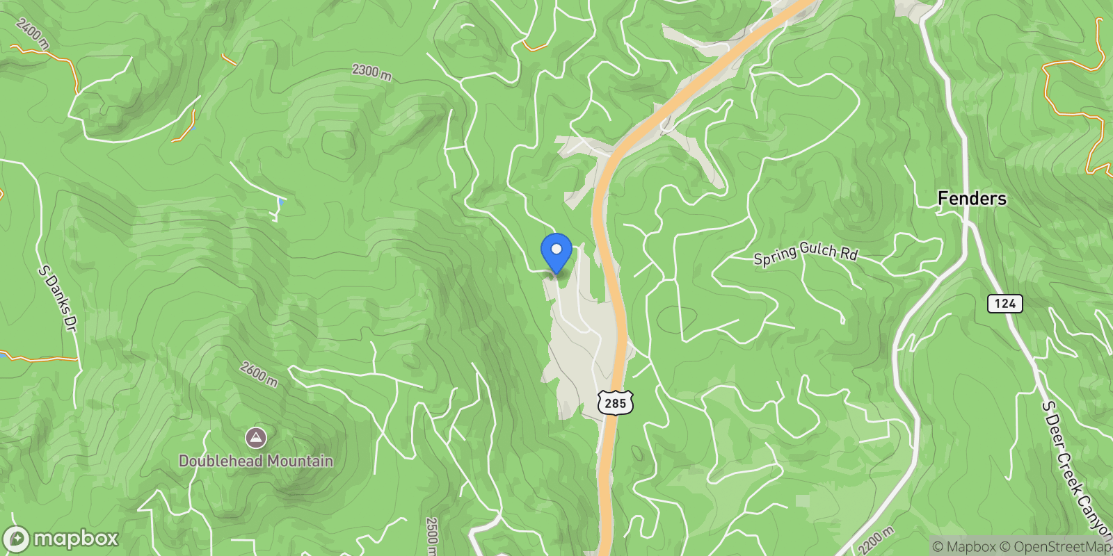 Map showing 8111 S Homesteader Dr, Morrison, Colorado, United States.