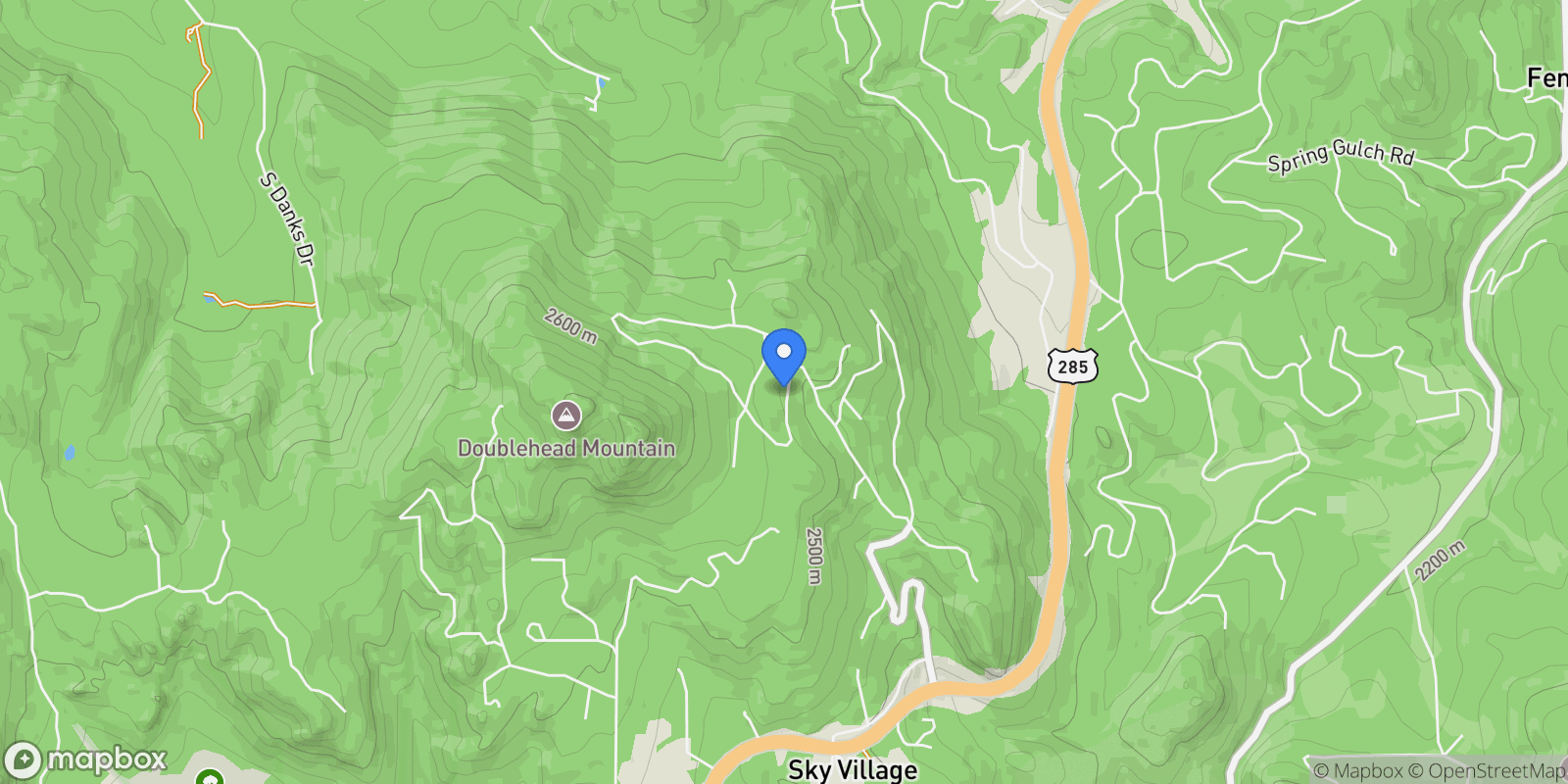 Map showing 8537 S Doubleheader Ranch Rd, Morrison, Colorado, United States.