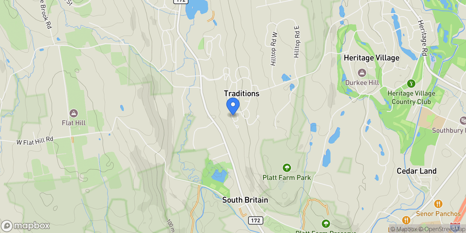 Map showing 9 Gettysburg Road, Southbury, Connecticut, United States.
