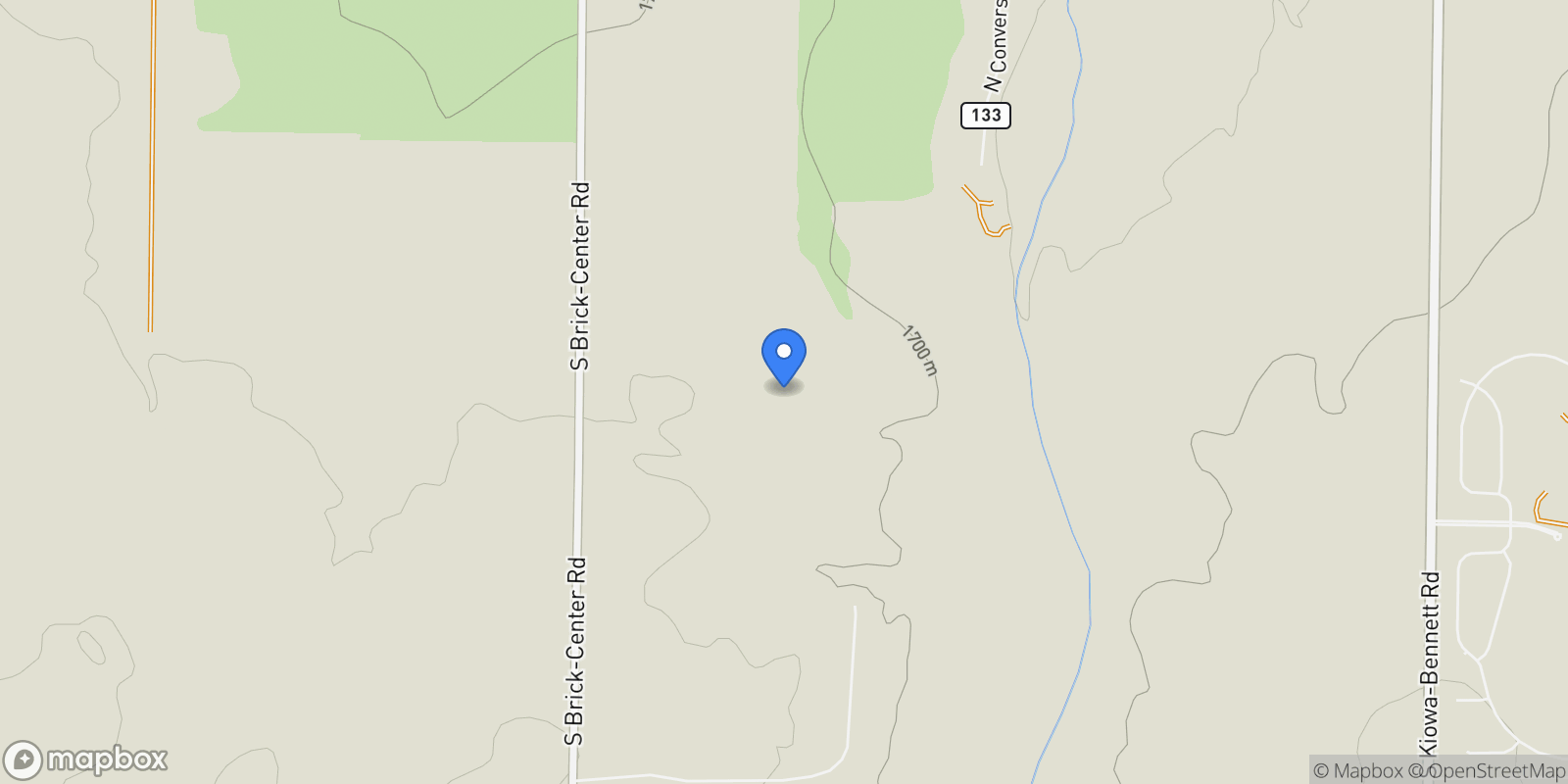 Map showing 402 S County Road 129, Bennett, Colorado, United States.