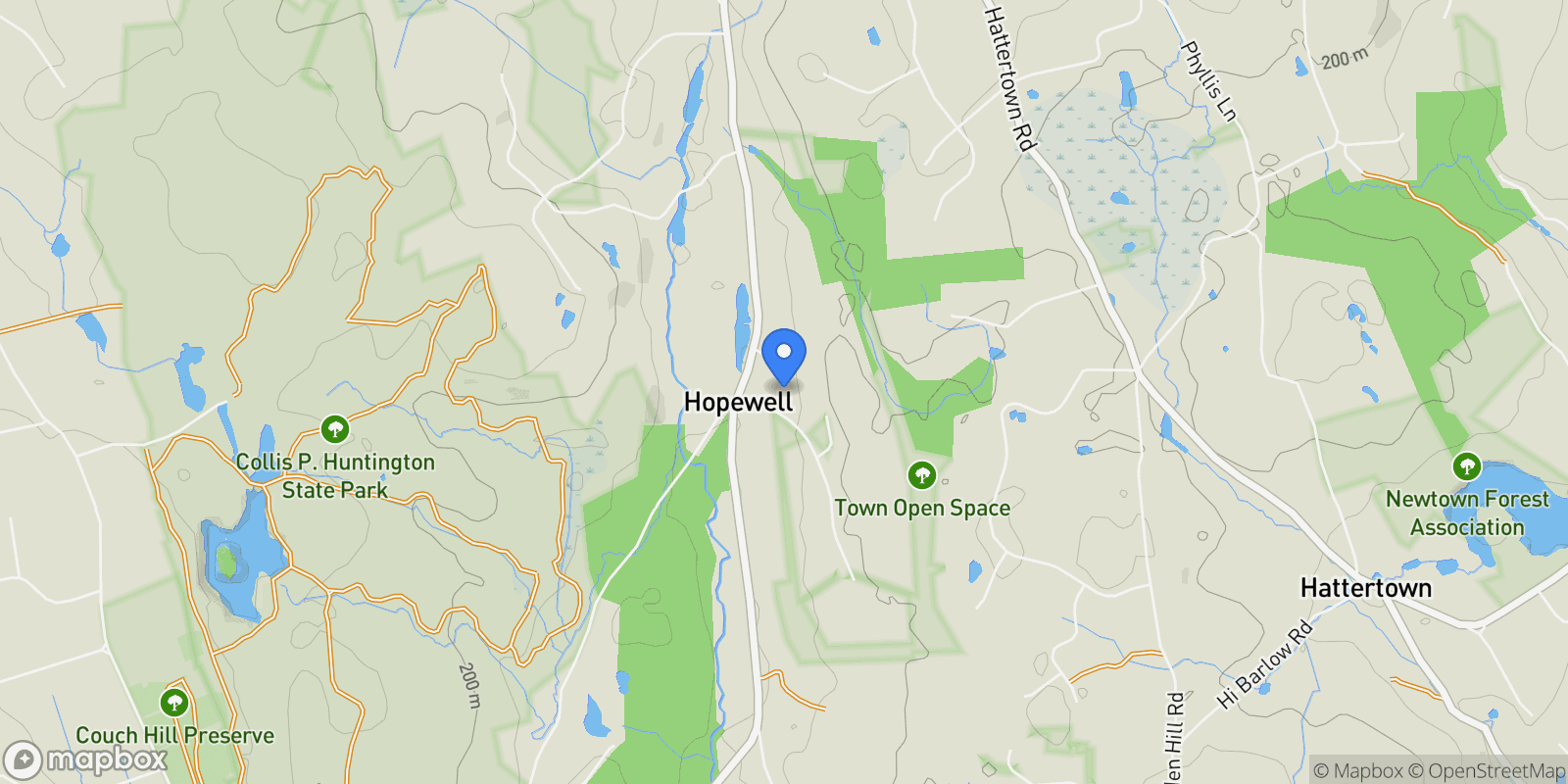 Map showing 4 Wentworth Drive, Newtown, Connecticut, United States.