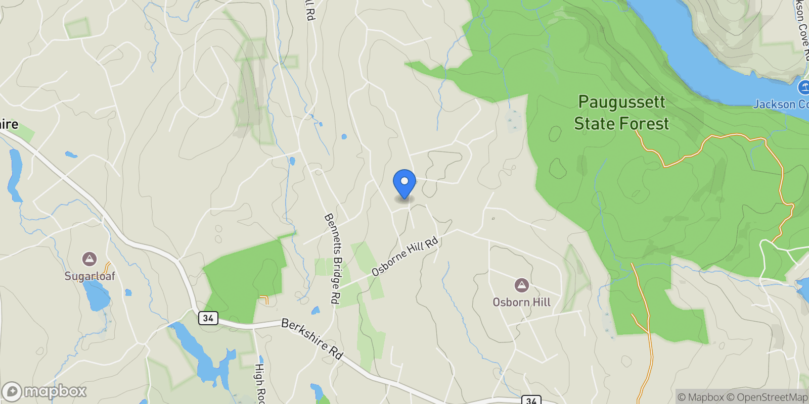 Map showing 7 Charter Ridge Drive, Newtown, Connecticut, United States.