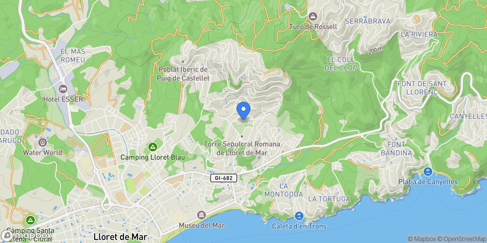 Map showing Normax, Lloret de Mar, GIRONA, Lloret de Mar, Lloret de Mar, Catalonia, Spain.