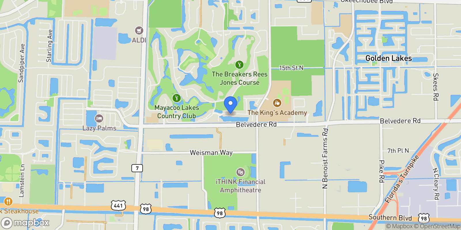 Map showing 9302 Heathridge Drive , West Palm Beach, FL 33411, West Palm Beach, Florida, United States.