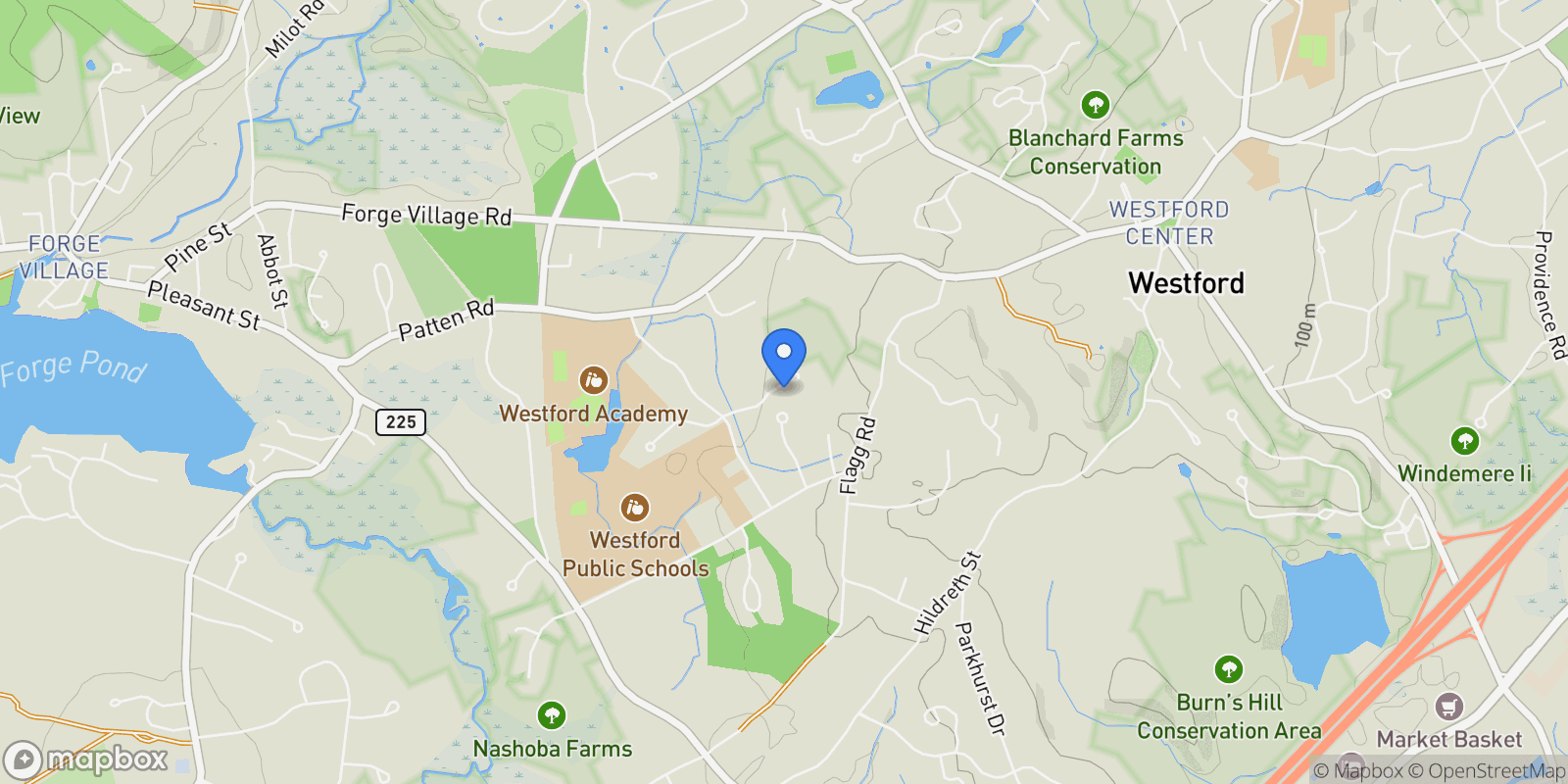 Map showing 3 Colonel Rolls Dr, Westford, MA 01886, Westford, Massachusetts, United States.