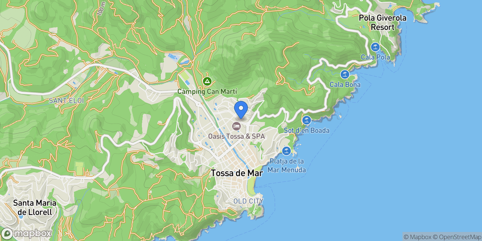Map showing Tossa de Mar, Tossa de Mar, GIRONA, Tossa de Mar, Tossa de Mar, Catalonia, Spain.