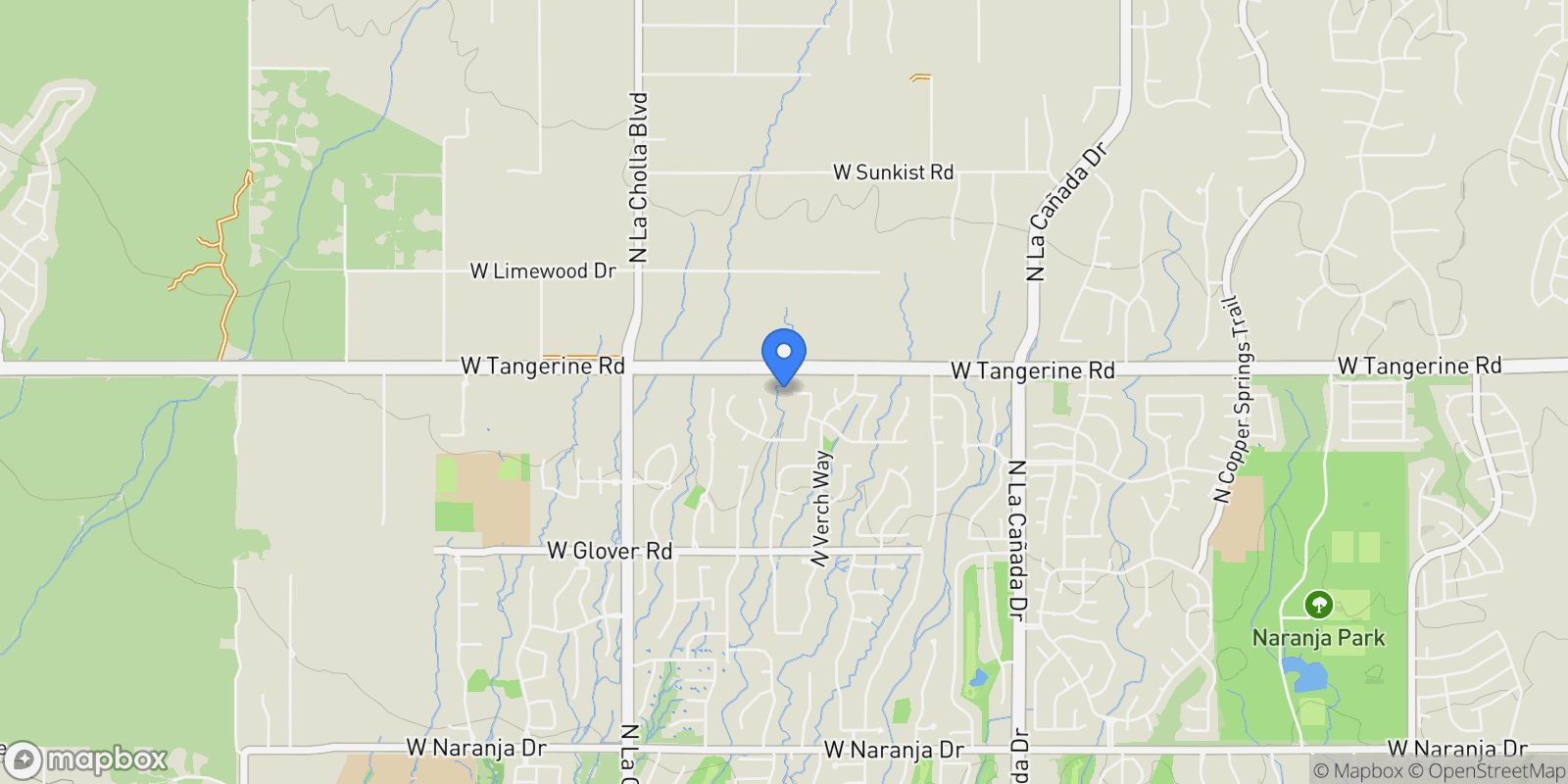 Map showing 1808 W Quartz Rock Place , Oro Valley, AZ 85737, Oro Valley, Arizona, United States.