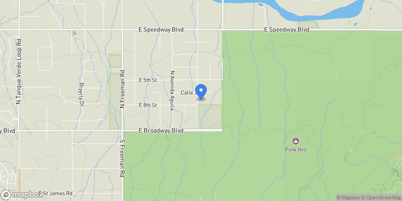 Map showing 352 N Camino Del Codorniz , Tucson, AZ 85748, Tucson, Arizona, United States.