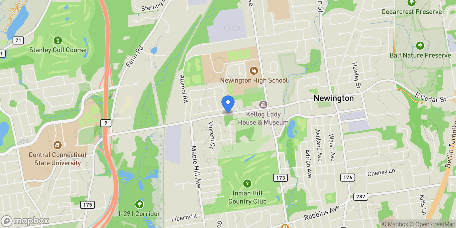 Map showing 00 Old Farm Drive, Newington, Connecticut, United States.