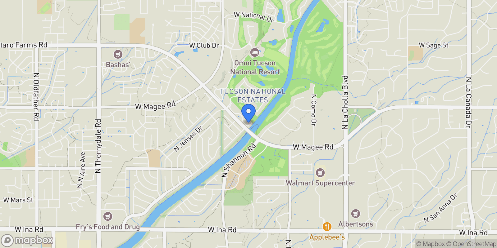 Map showing 2714 W Magee Road , Tucson, AZ 85742, Tucson, Arizona, United States.