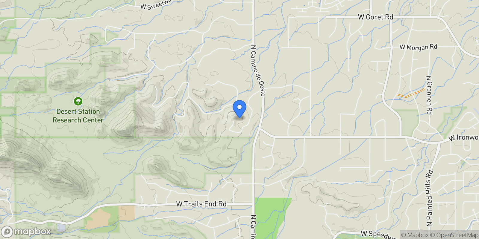Map showing 4750 W Crestview Circle , Tucson, AZ 85745, Tucson, Arizona, United States.