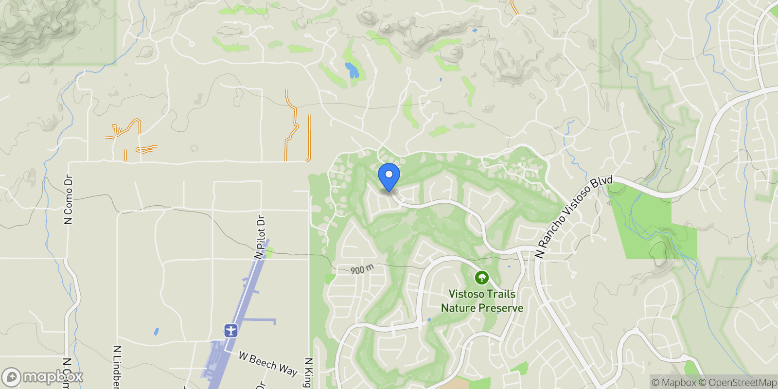 Map showing 13856 N Maxfli Drive , Oro Valley, AZ 85755, Oro Valley, Arizona, United States.