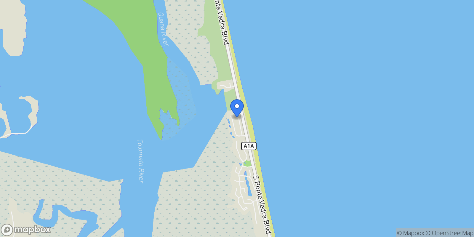 Map showing 233 Hidden Dune Court , Ponte Vedra Beach, FL 32082, Ponte Vedra Beach, Florida, United States.