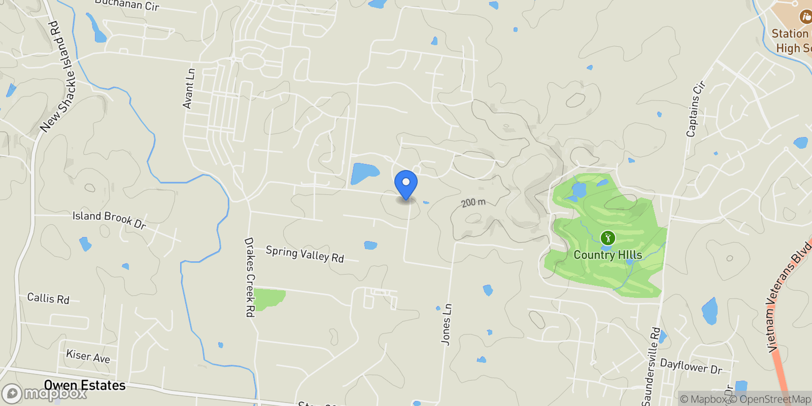 Map showing 467 Jones Ln, Hendersonville, Tennessee, United States.