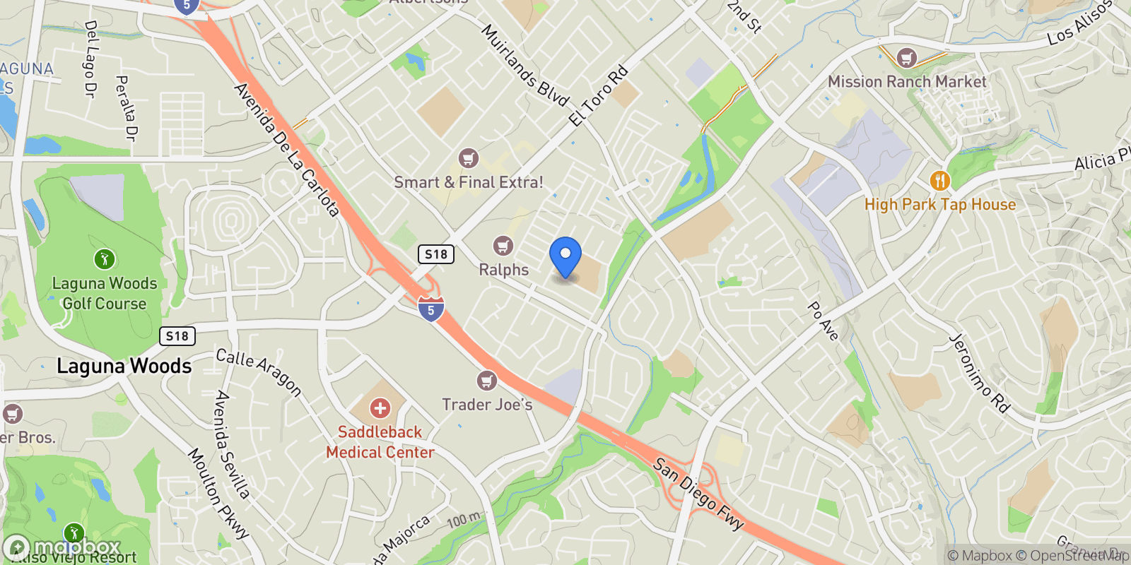 Map showing 24732 Alanwood St, Lake Forest, California, United States.