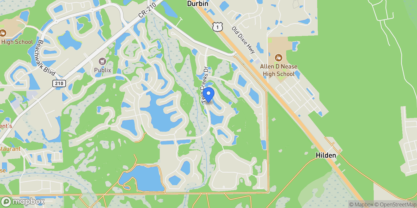 Map showing 551 Broomsedge Circle , St. Augustine, FL 32095, St. Augustine, Florida, United States.