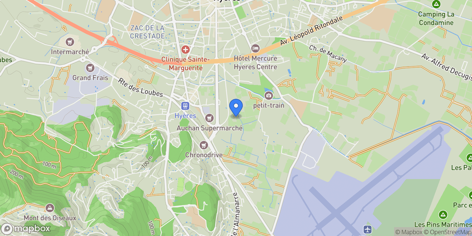 Map showing var, Hyères, Provence-Alpes-Côte d'Azur, France.