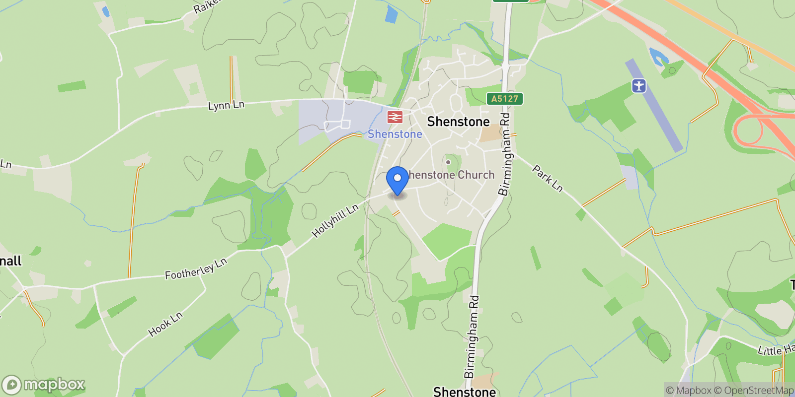 Map showing Stonnall, England, United Kingdom.