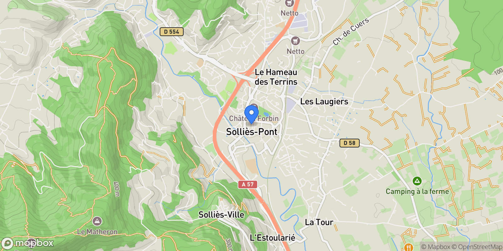 Map showing var, Solliès-Pont, Provence-Alpes-Côte d'Azur, France.