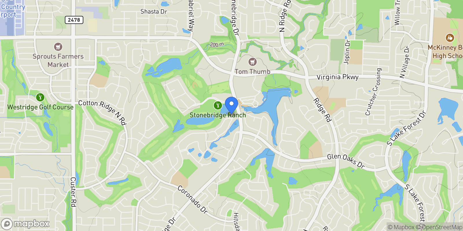 Map showing 7006 Wellington Point Road, McKinney, TX 75072, McKinney, Texas, United States.