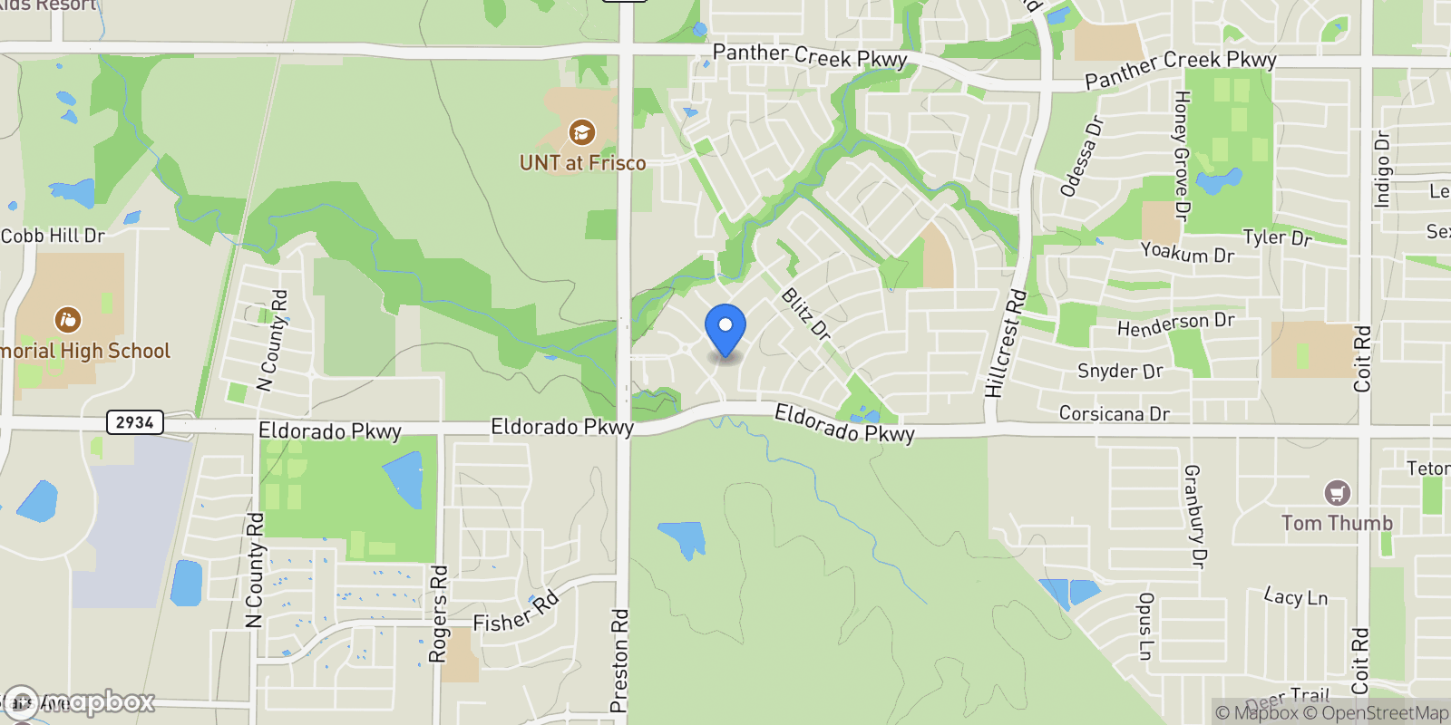 Map showing 11974 Verona Court, Frisco, TX 75035, Frisco, Texas, United States.