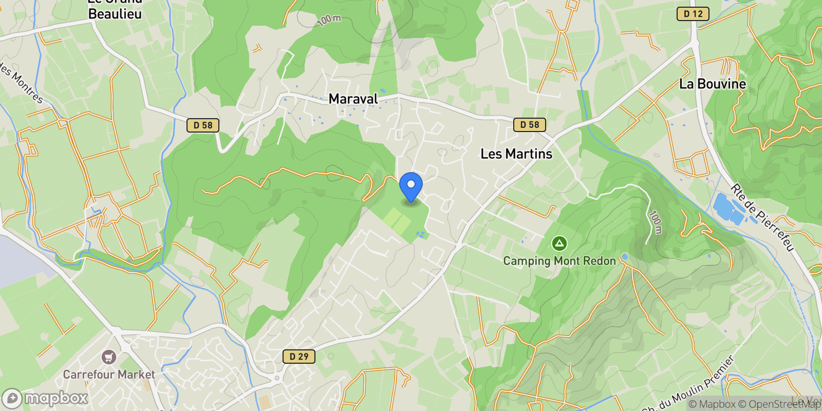 Map showing var, La Crau, Provence-Alpes-Côte d'Azur, France.