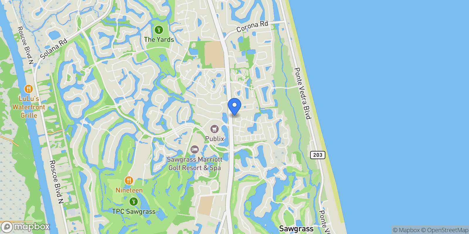 Map showing 2417 Brittany Court , Ponte Vedra Beach, FL 32082, Ponte Vedra Beach, Florida, United States.
