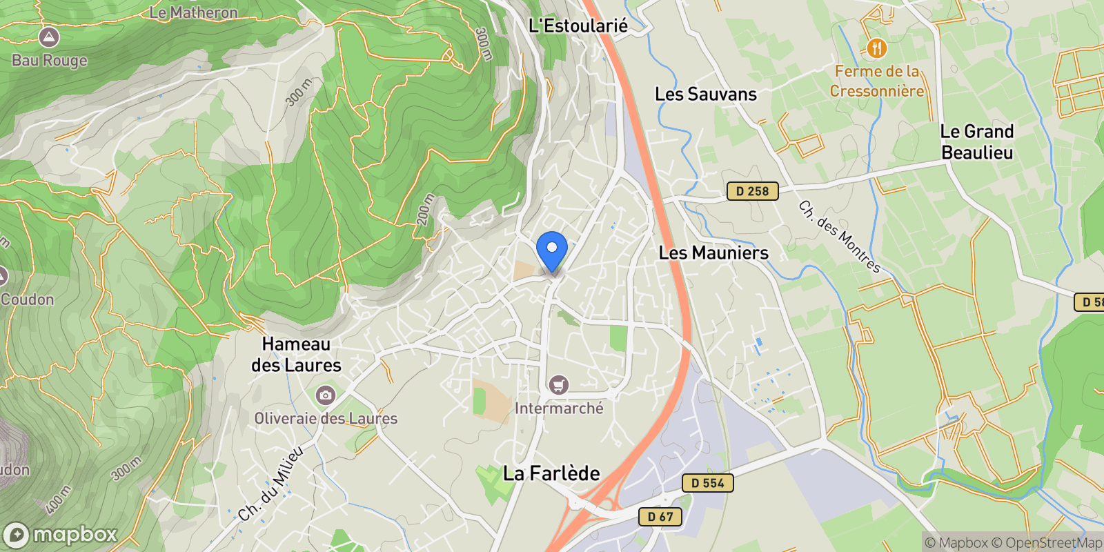 Map showing var, La Farlède, Provence-Alpes-Côte d'Azur, France.