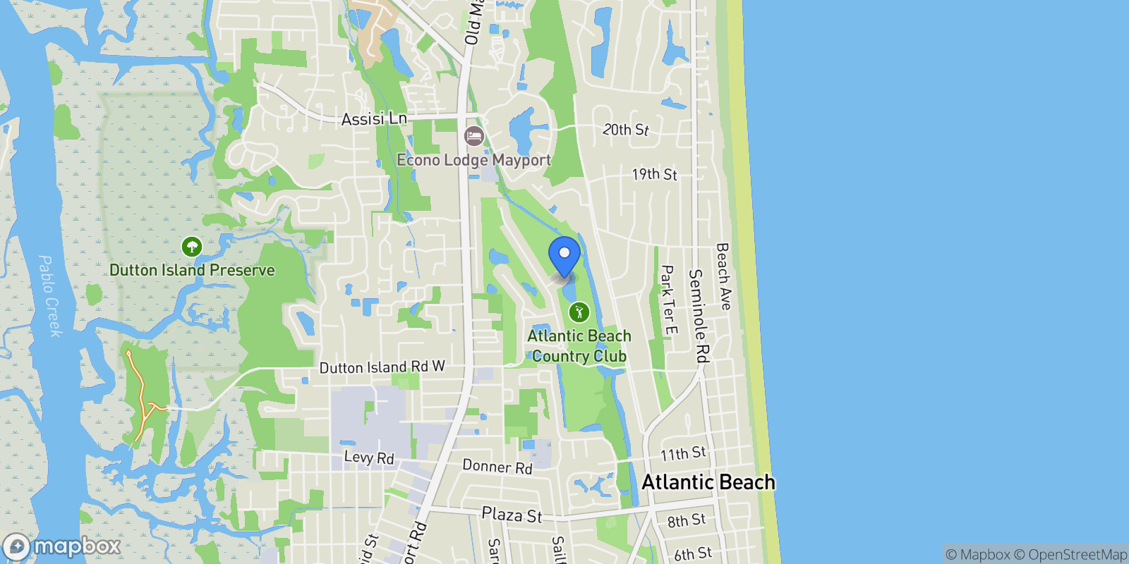 Map showing 532 Atlantic Beach Court , Atlantic Beach, FL 32233, Atlantic Beach, Florida, United States.
