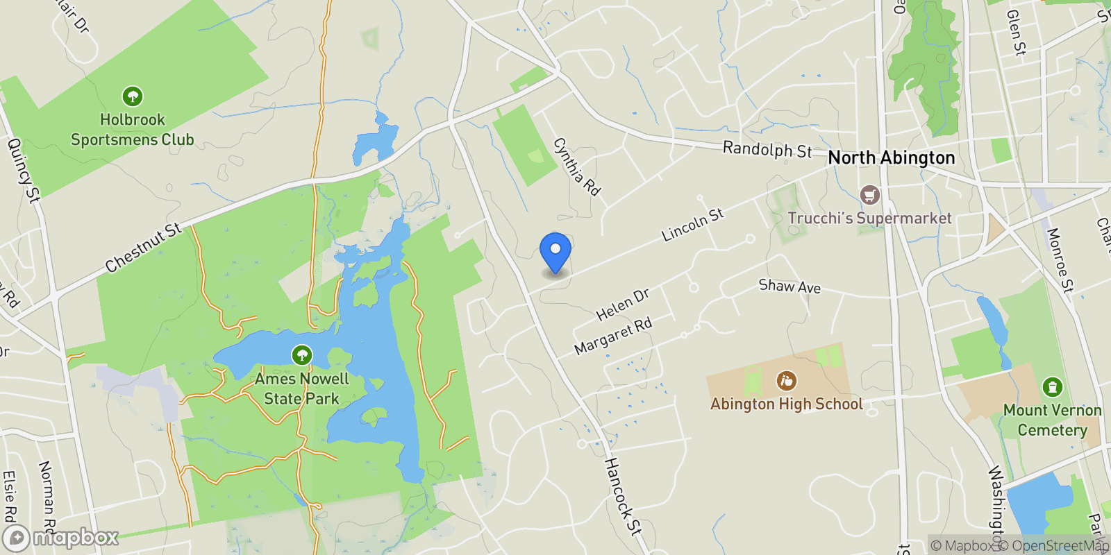 Map showing 451 Lincoln St, Abington, MA 02351, Abington, Massachusetts, United States.